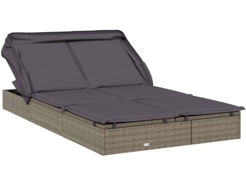 Ligbed | Loungebed | Ligstoel 2-persoons met dak 213x118x97 cm