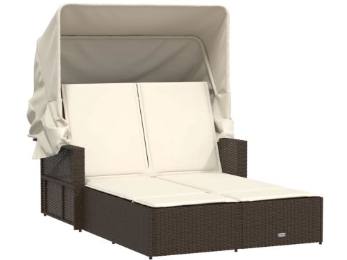 Ligbed | Loungebed | Ligstoel 2-persoons met luifel en kussens