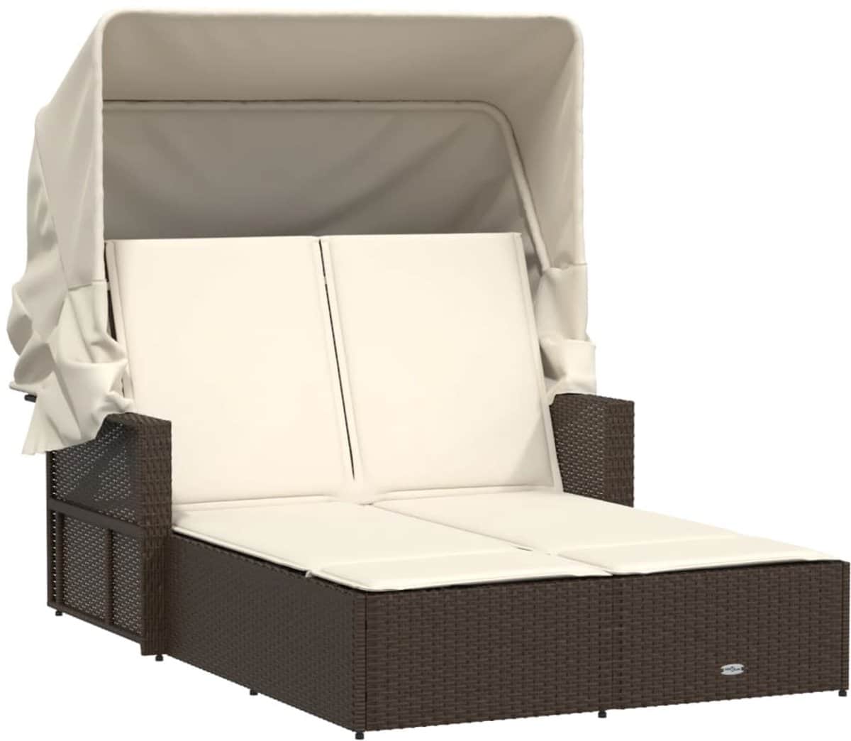 ligbed | loungebed | ligstoel 2 persoons met luifel en kussens