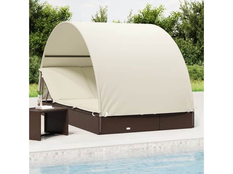 Ligbed | Loungebed | Ligstoel 2-persoons met rond dak 211x112x140