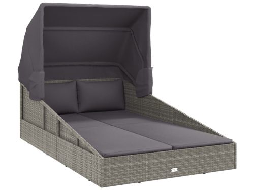 Ligbed | Loungebed | Ligstoel met inklapbaar dak 200x114x128 cm