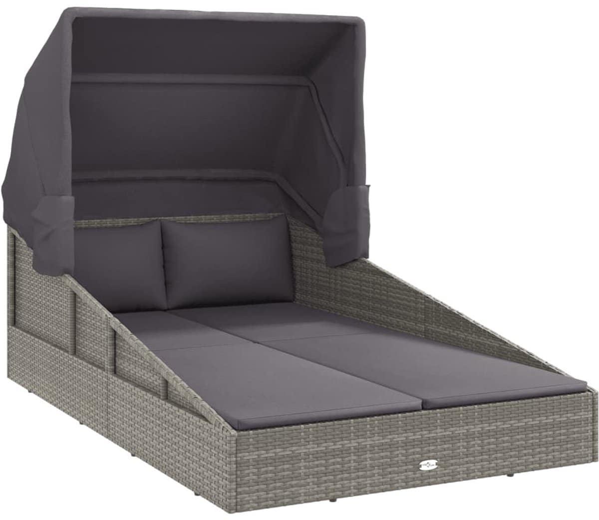 ligbed | loungebed | ligstoel met inklapbaar dak 200x114x128 cm