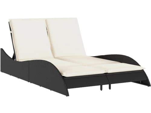 Ligbed | Loungebed | Ligstoel met kussens 114x205x73 cm poly