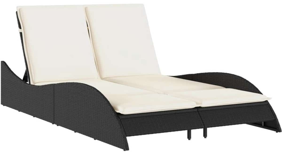 ligbed | loungebed | ligstoel met kussens 114x205x73 cm poly