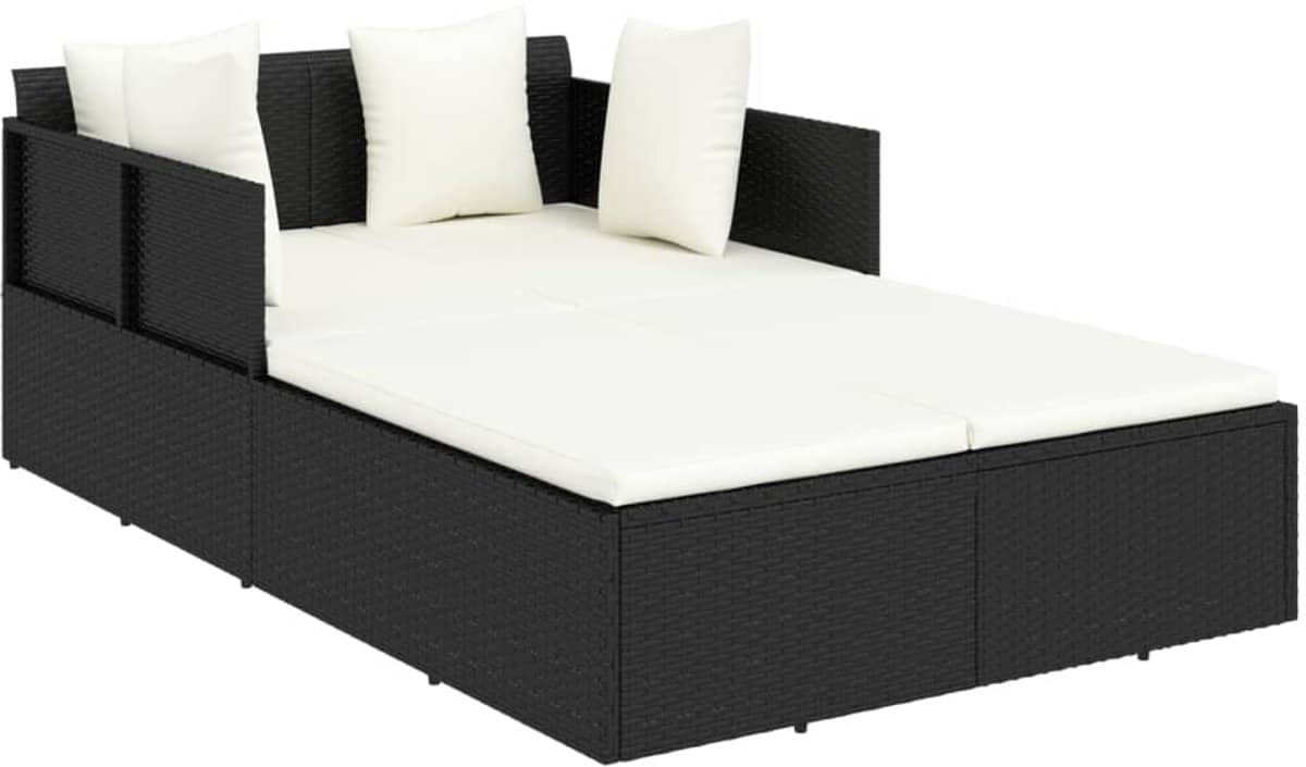 ligbed | loungebed | ligstoel met kussens 182x118x63 cm poly