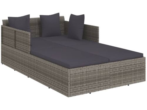 Ligbed | Loungebed | Ligstoel met kussens 182x118x63 cm poly