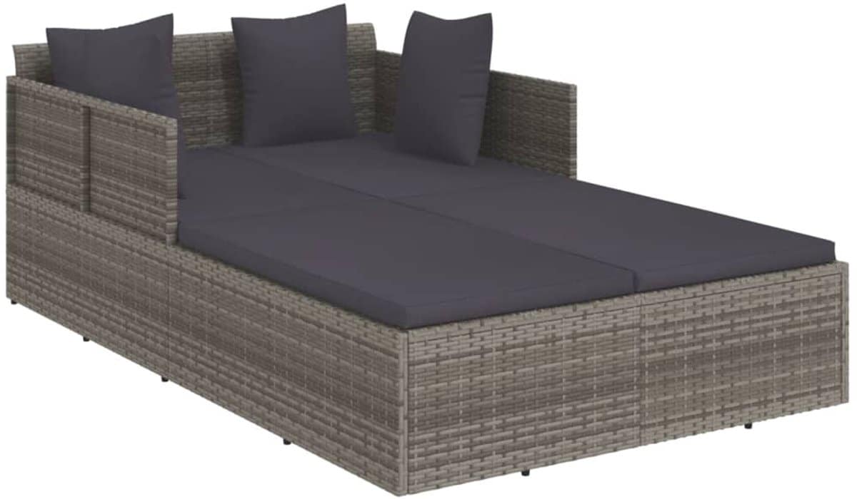 ligbed | loungebed | ligstoel met kussens 182x118x63 cm poly