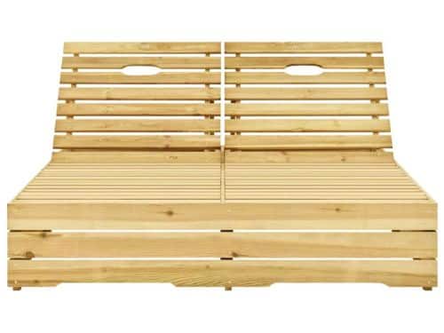 Ligbed | Loungebed | Ligstoel tweepersoons groen geïmpregneerd grenenhout