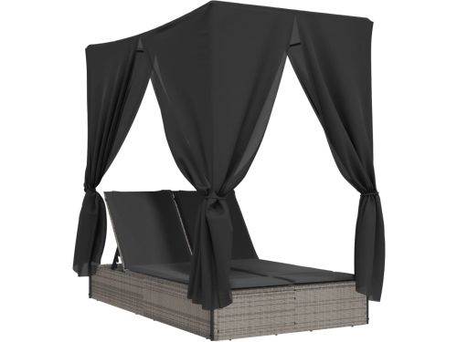 Ligbed | Loungebed | Ligstoel tweepersoons met dak en gordijn