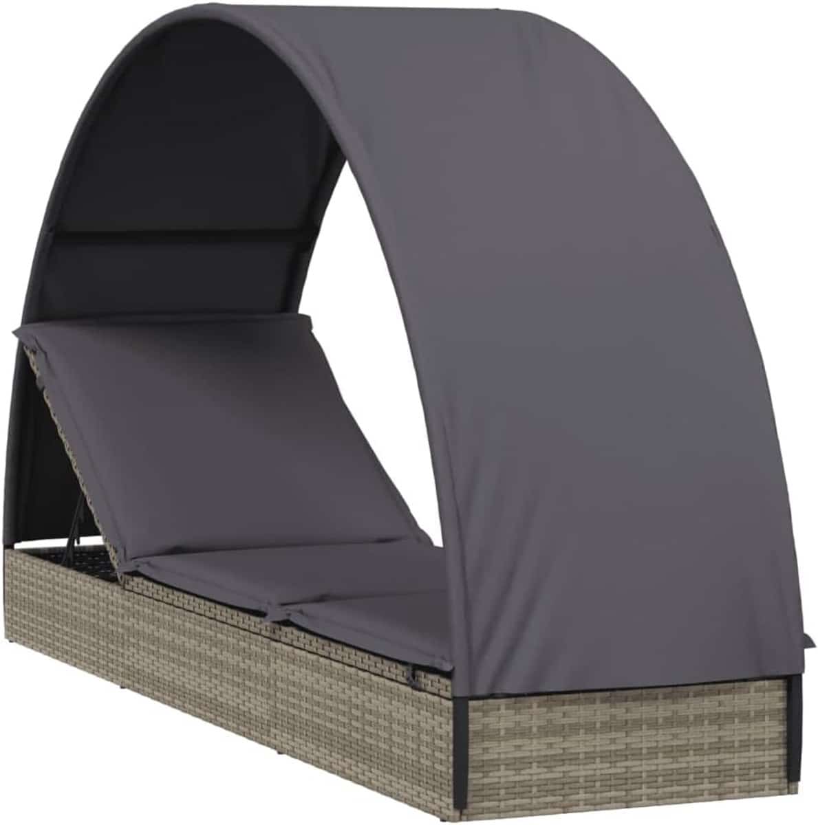 ligbed met dak loungestoel tuin ontspannen buiten