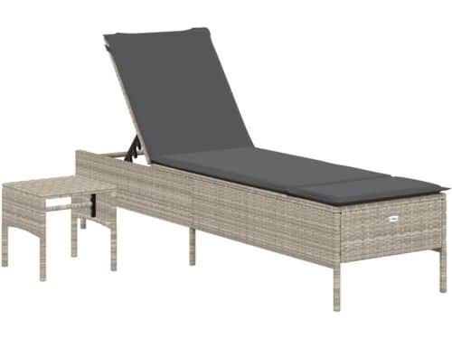 Ligbed met tafel - Zonnebed tuinmeubel - Ontspannen buiten