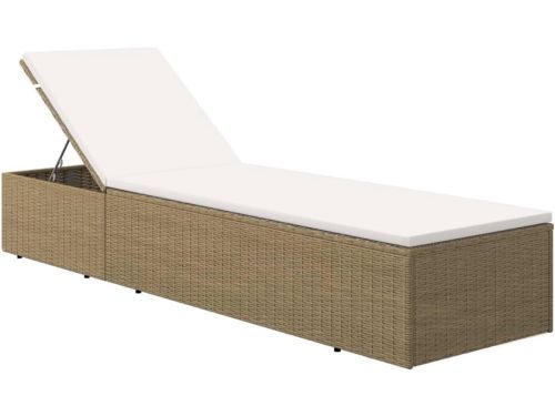 Ligbed Poly Rattan - Loungestoel Buiten - Zonnebaden Ontspannen