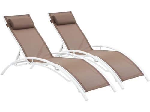 Ligbed Set - Loungestoel Duo - Buiten Ontspannen - Verstelbare