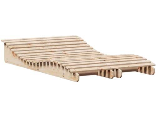 Ligbedden 2 st | Loungebed | Ligstoel 205x60x31,5 cm massief