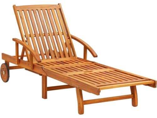 Ligbedden 2 st | Loungebed | Ligstoel massief acaciahout