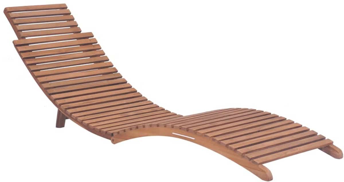 ligbedden inklapbaar 2 st | loungebed | ligstoel massief teakhout