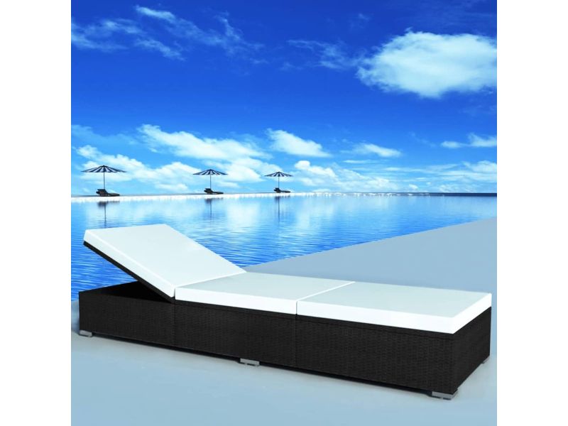 Ligbedden met kussens 2 st | Loungebed | Ligstoel poly