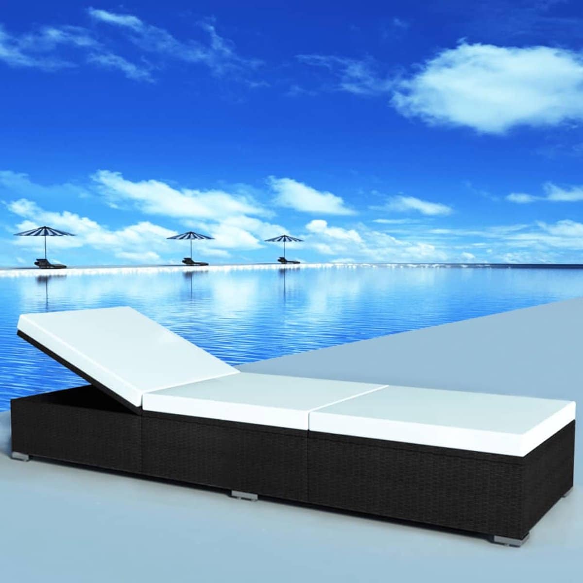 ligbedden met kussens 2 st | loungebed | ligstoel poly