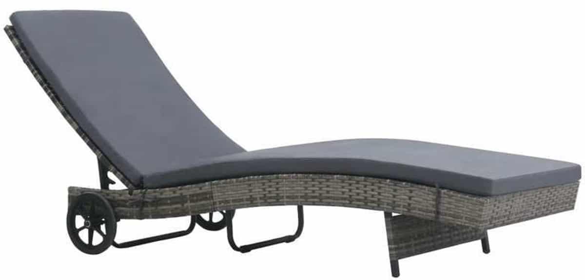 ligstoel ligbed zonnebed tuinstoel houten frame