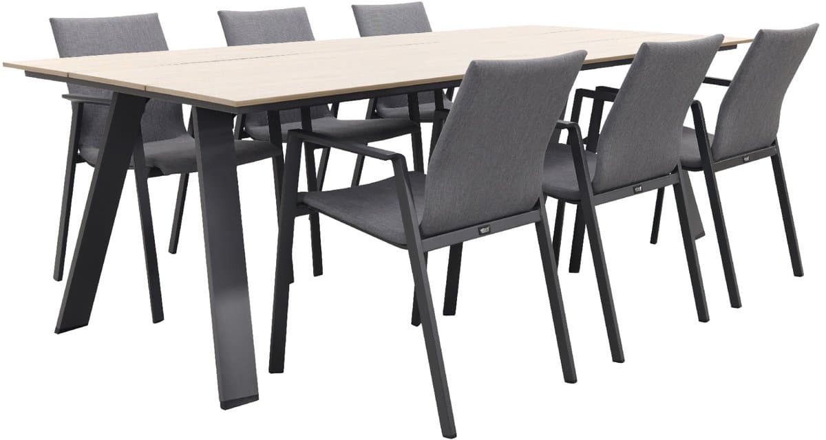 lima antraciet/garden impressions nevada 240×100 cm. tuinset