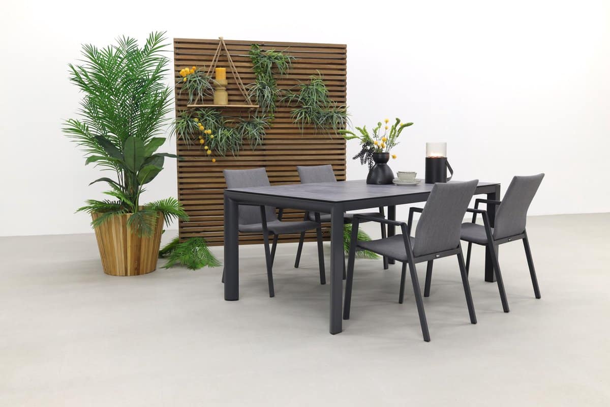 lima/baltimor 180 cm. stapelbare tuinset 5 delig