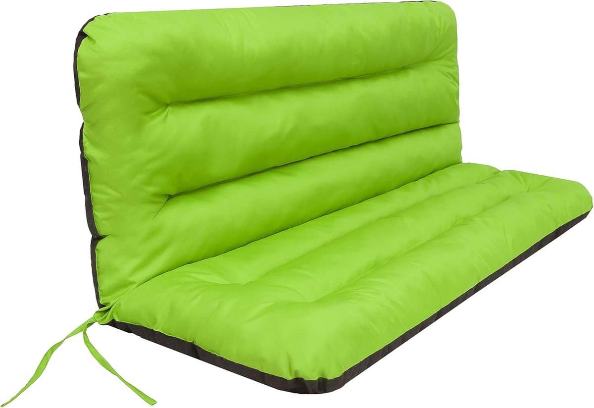 limoengroen zit en rugkussen voor schommelbank & tuinbank (150 cm