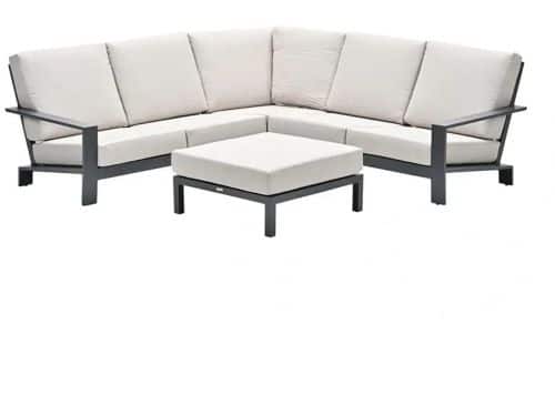 Lincoln loungeset - 4-delig - carbon black - desert sand