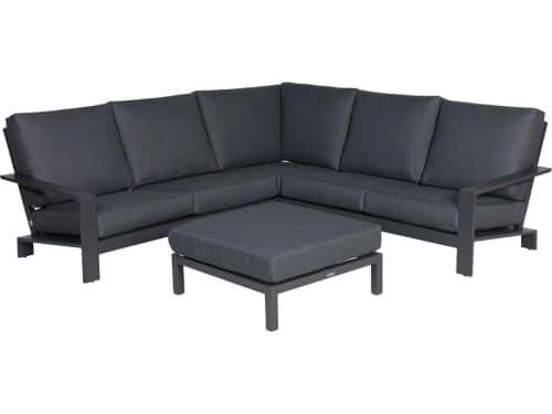 Lincoln loungeset - 4-delig - carbon black - reflex black