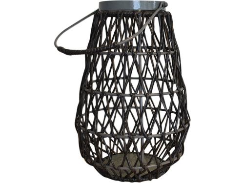 Linsy windlicht grijs