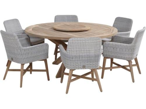 Lisboa dining tuinset d8 160x75H cm 7-delig teak polyloom