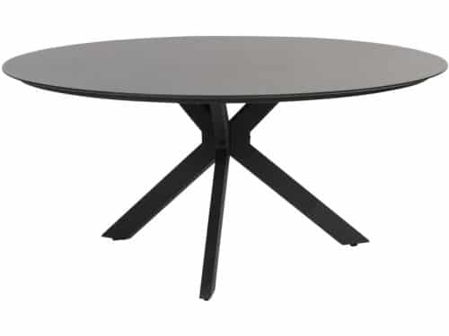 Locarno dining tuintafel 160 cm rond HPL antraciet 4 Seasons