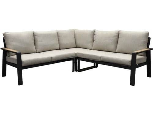 Lola hoek loungeset 3-delig aluminium antraciet