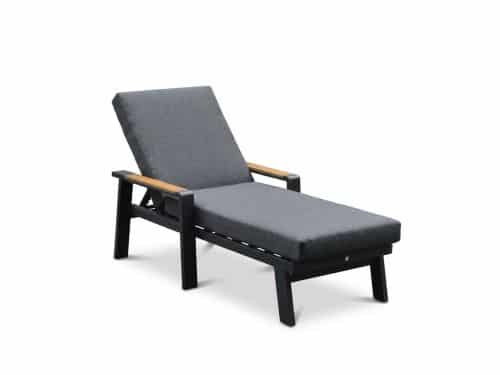 Lola ligbed | aluminium + polywood | antraciet | 199cm