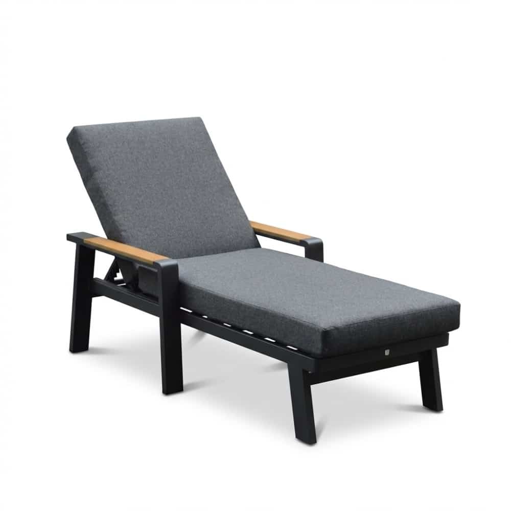 lola ligbed | aluminium + polywood | antraciet | 199cm