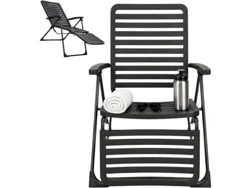Lomera Opvouwbare Tuinstoel - Verstelbare Tuinstoel - Tuinstoel Met Voetensteun