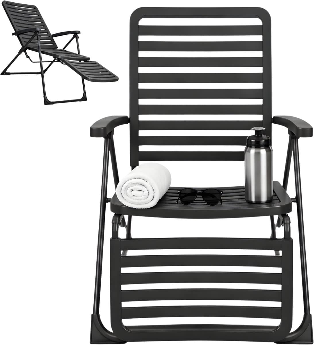 lomera opvouwbare tuinstoel verstelbare tuinstoel tuinstoel met voetensteun