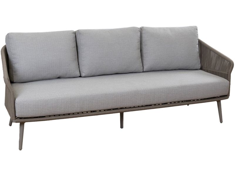 Loungebank Alezio | 3-persoons | Latte & Camel