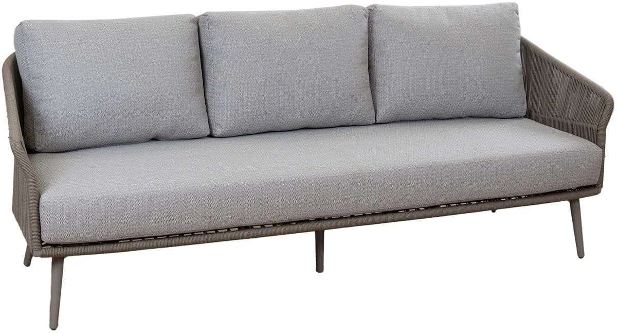 loungebank alezio | 3 persoons | latte & camel