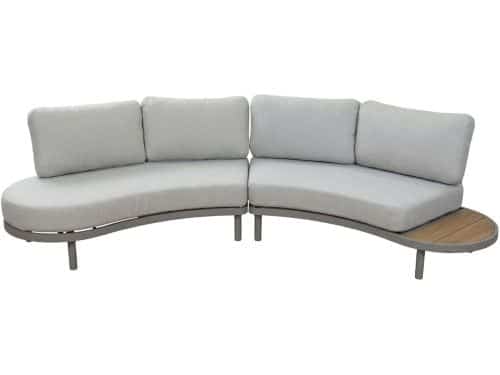 Loungebank Bari | 2-Delig | Beige & Camel