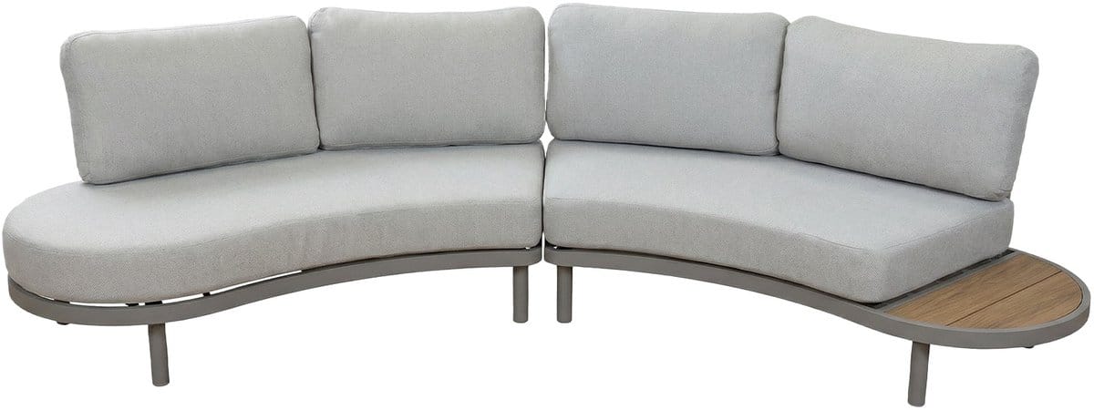 loungebank bari | 2 delig | beige & camel