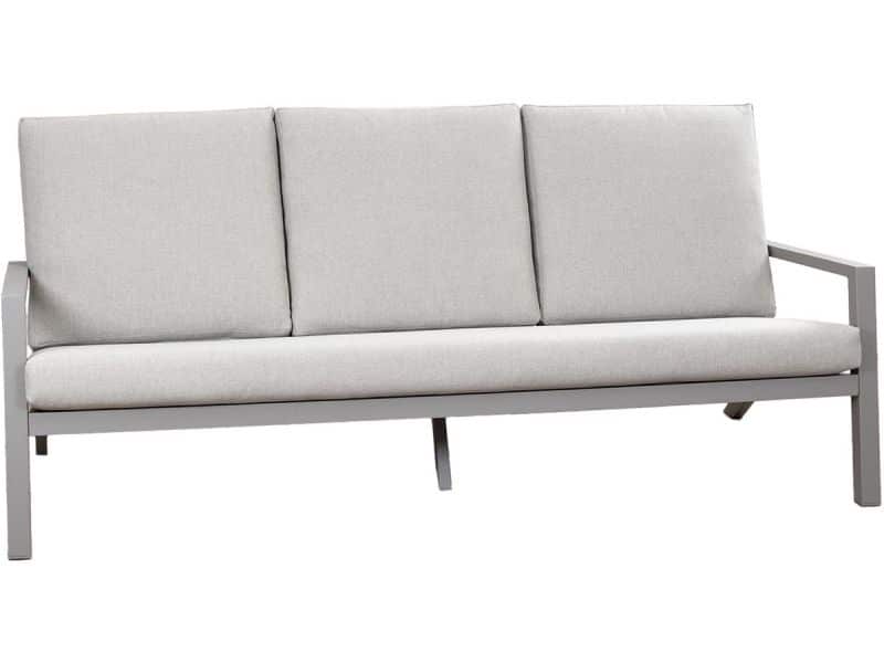 Loungebank Bezano | 3-persoons | Taupe & Champagne | Aluminium
