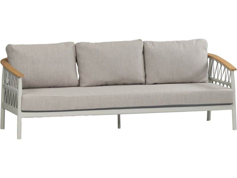 Loungebank Capri | 3-persoons | Naturel & Cream