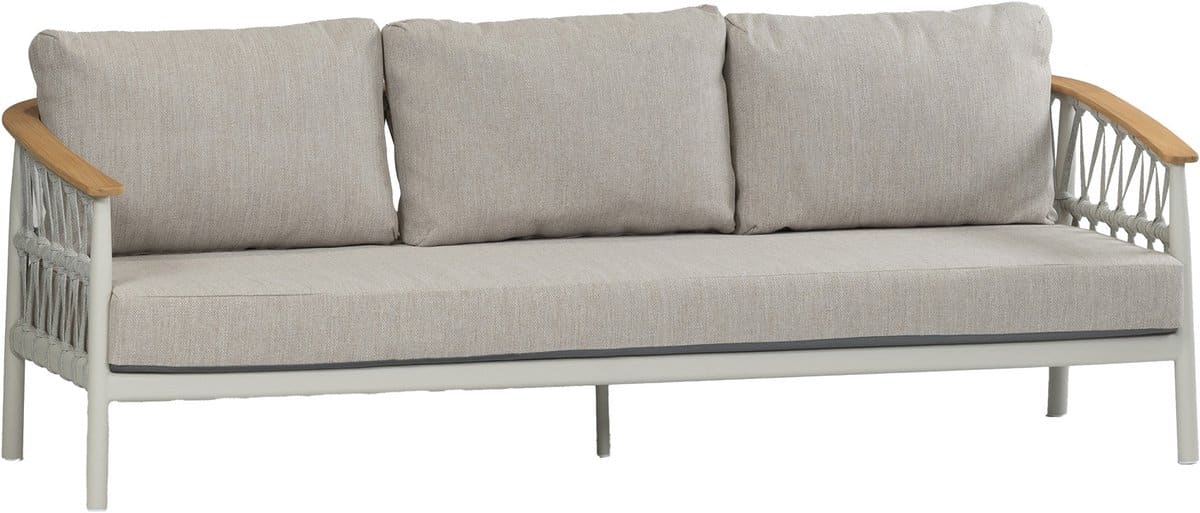 loungebank capri | 3 persoons | naturel & cream