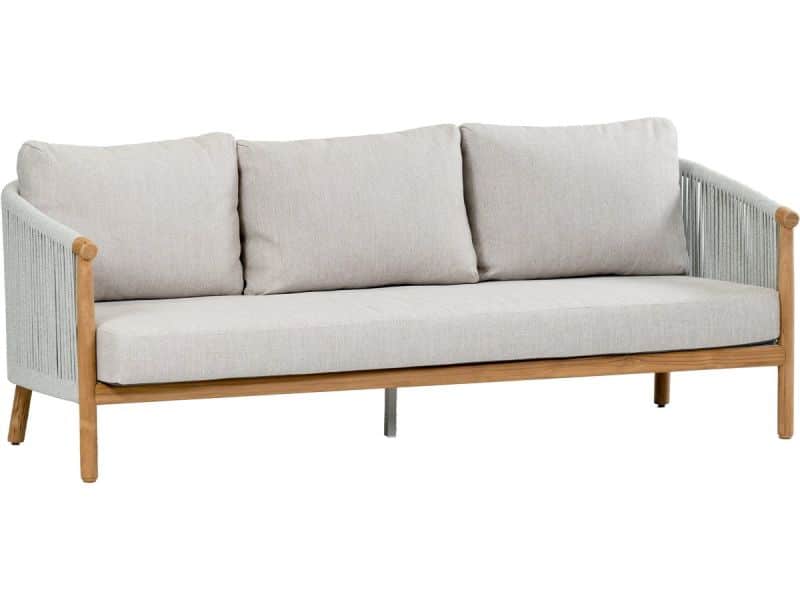 Loungebank Es Vedra | 3-persoons | Teakhout & Cream