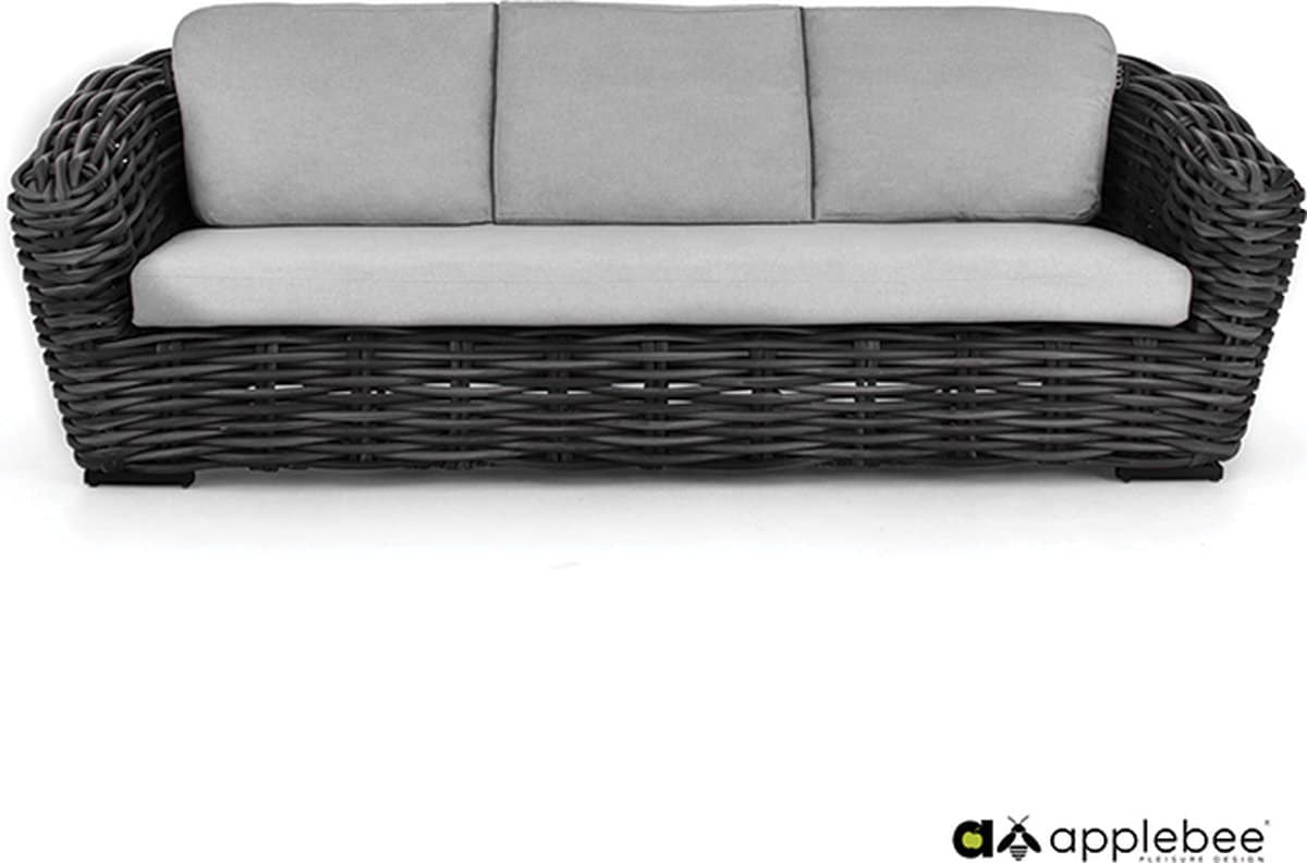 loungebank palm bay 236 black wash antraciet grijs bank buiten