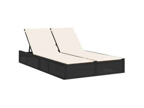 Loungebank voor 2 Personen met Kussens van Poly Rattan