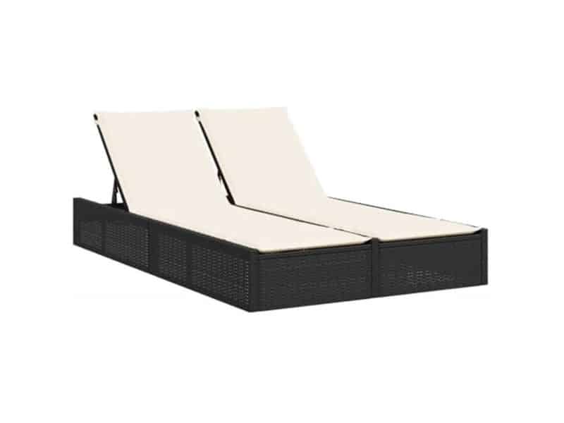 Loungebank voor 2 Personen met Kussens van Poly Rattan