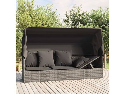 Loungebed - Loungestoel - Zonnebed - Ligbed - Verstelbare Canopy