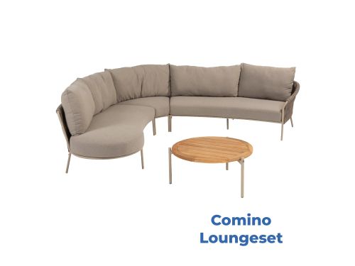 Loungeset Comino Terre Set 3 delig 5 zits Yoga Koffietafel 4SO Bank Stoelen 4 Seasons Outdoor