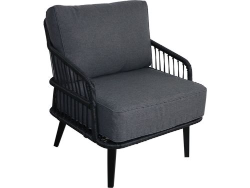 Loungestoel Isabel | Black/black | Rope